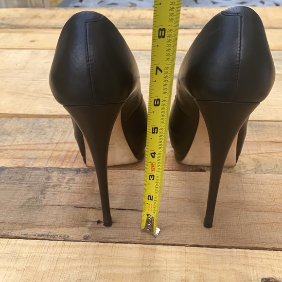 EUC Giuseppe Zanotti Vero Cuoio Black Leather Shoes Stiletto Heels - Picture 16 of 16